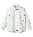 Name It Skjorte - NkfFilippas - Oversize - Bright White m. Sløjf