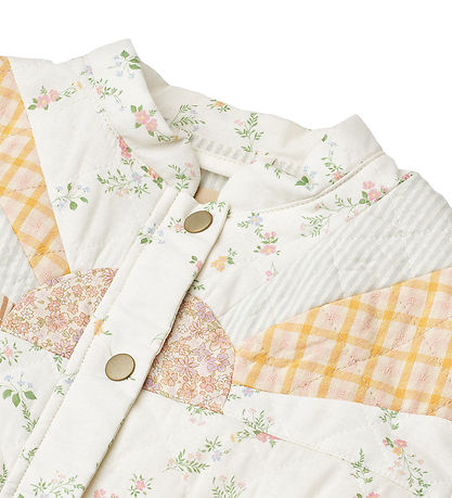 Wheat Jakke - Quiltet - Inga - Ivory Checked Flowers