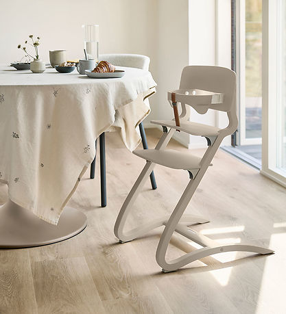 Leander Classic Bøjle til Højstol - Cappuccino m. Læderstrop