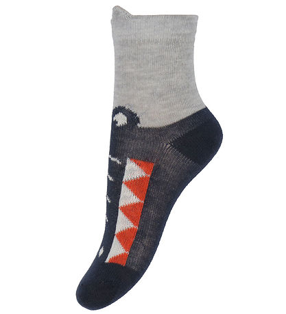 Minymo Strømper - 2-pak - Dark Navy/Armygrøn m. Krokodille
