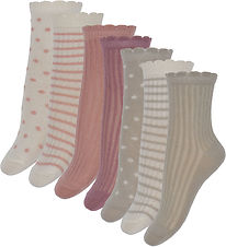 Minymo Socks - 7-Pack - Ash Rose w. Pattern