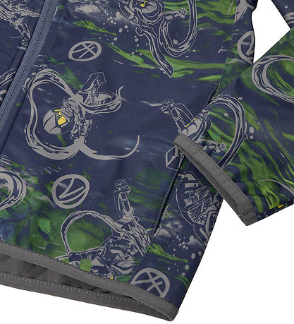 LEGO® Ninjago Softshelljakke - LWSaku 200 - Dark Blue m. Print