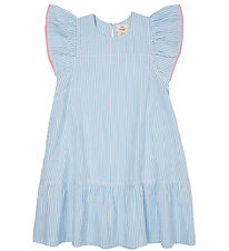 Copenhagen Colors Klänning - Sky Blue W. Cream Stripe W. Rosa