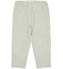 Copenhagen Colors Byxor - Green W. Cream Stripe