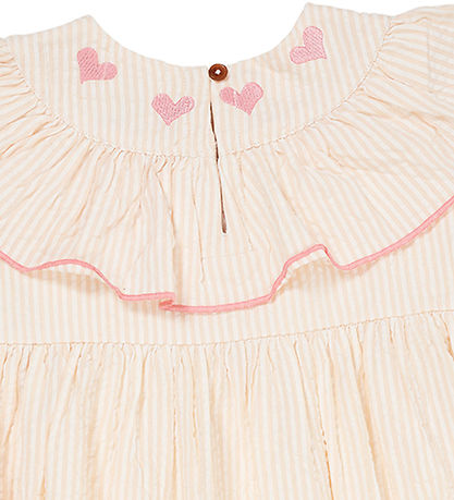 Copenhagen Colors Kjole - Dusty Rose W. Creame Stripe W. Pink