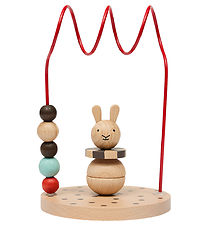 OYOY Kugleramme - Circus Rabbit - Træ - Nature/Cherry Red