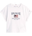 Tommy Hilfiger T-shirt - Sequins Flag - Hvid
