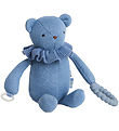 Smallstuff Aktivitetsbamse - Strik - 17 cm - Blue