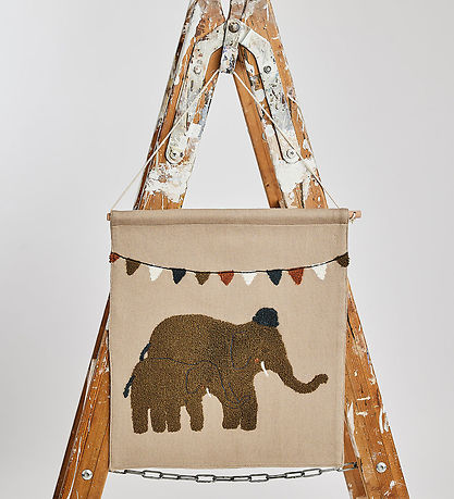 Smallstuff Vægdekoration - 37x33 cm - Elephants celebration