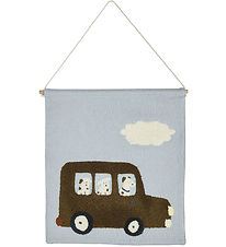 Smallstuff Vægdekoration - 37x33 cm - Dogs driving