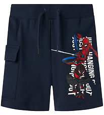 Name It Sweatshorts - NmmMo Spider - Navy Blazer