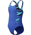 Speedo Badedragt - HyperBoom Splice Muscleback - Blå m. Print
