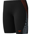 Speedo Swim Trunks - Plastisol Placement Jammer - Black w. Orang