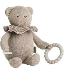 Smallstuff Aktivitets Bamse - Strik - 17 cm - Nature