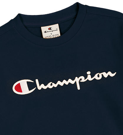 Champion Sweatshirt - Crewneck - Navy m. Logo