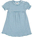 Joha Kjole - Rib - Uld/Silke - Off White/Blå