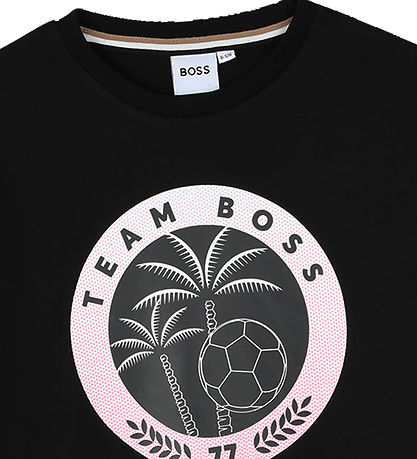 BOSS T-shirt - Team Boss - Sort/Rosa