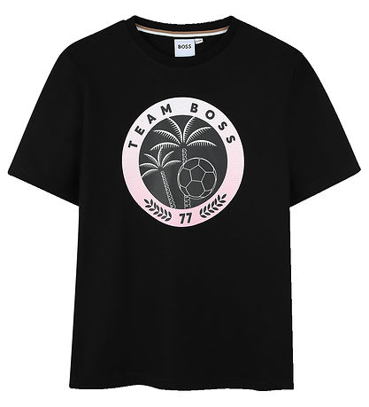 BOSS T-shirt - Team Boss - Sort/Rosa