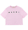 Marni T-shirt - Cropped - Soft Pink m. Print