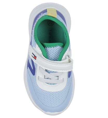 Tommy Hilfiger Sko - Lace Up/velcro Sneaker - Lyseblå/Grøn