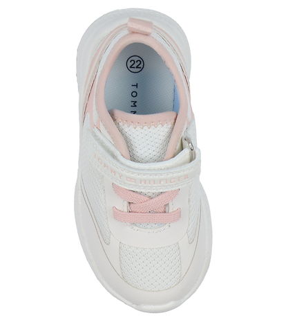 Tommy Hilfiger Sko - Lace Up/Velcro Sneaker - Off White/Pink
