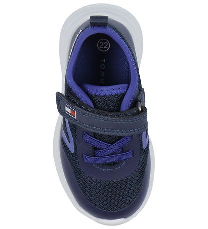 Tommy Hilfigeer Sko - Lace Up/Velcro Sneakers - Blue/Royal
