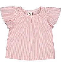 Müsli Top - Seersucker - Frill - Balsam Cream/Bubblegum