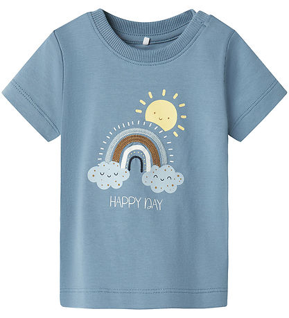 Name It T-shirt - NbmFlorin - 2-pak - Spring Lake/Cloud Dancer