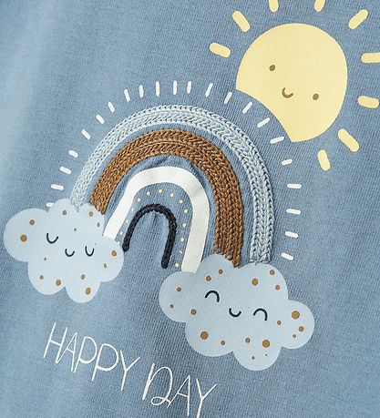 Name It T-shirt - NbmFlorin - 2-pak - Spring Lake/Cloud Dancer