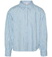 Vero Moda Girl Skjorte - VmPinnys - Airy Blue/New Pinny