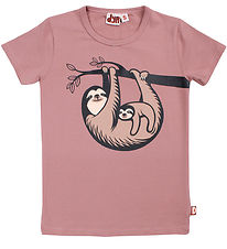 DYR T-shirt - DyrGrowl - Dk Rose Beige Dovendyr Mor