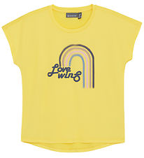 Color Kids T-shirt - Banana Cream m. Print