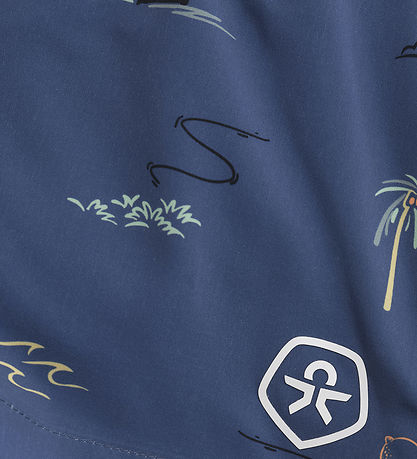 Color Kids Badeshorts - AOP - Vintage Indigo