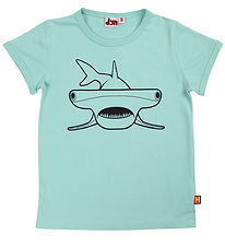 ANIMALS T-shirt - AnimalsHide - Aqua Outline Hammerhead Shark