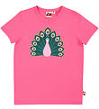DYR T-shirt - DyrGrowl T - Bright Pink Paafugl