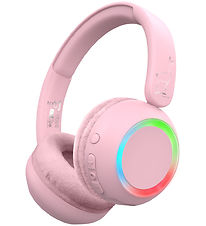 Lalarma Høretelefoner m. Lys - Trådløs - 85db - Rose