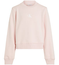 Calvin Klein Sweatshirt - Ck Logo - Silver Peony Pink