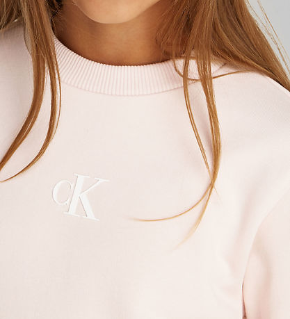 Calvin Klein Sweatshirt - Ck Logo - Silver Peony Pink