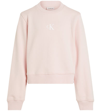 Calvin Klein Sweatshirt - Ck Logo - Silver Peony Pink