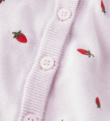 Name it Cardigan - Strik - NbfDetrille m. Jordbær