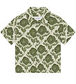 Les Deux Skjorte - Lesley Flower Tile - Vintage Green/Ivory