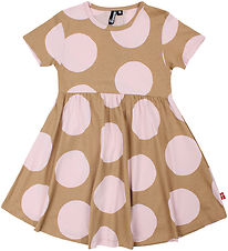 Danefæ Kjole - Danebasic Lollipop - Light Rose/Beige Big Dots