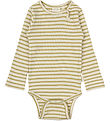 Petit Piao Body l/æ - Rib - Modal - Khaki/Dark Off White