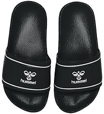 Hummel Badesandaler - Pool Slide Jr - Sort/Hvid