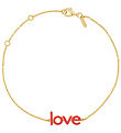 Design Letters Armbånd - Keywords Chain - 18k Guldbelagt - Coral