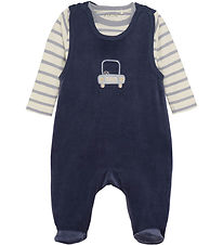 Fixoni Sparkedragt m. Body l/æ - Velour - Indigo Blue