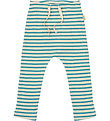 Petit Piao Bukser - Rib - Modal - Turquise/Dark Off White