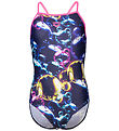 Arena Badedragt - Soap Bubbles - Blue Multi/Shocking Pink