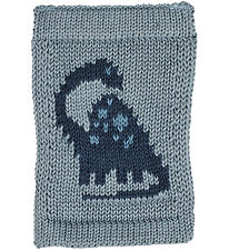 Smallstuff Strikket Flag - Dinosaur - Blå