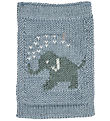 Smallstuff Strikket Flag - Elefant - Blå